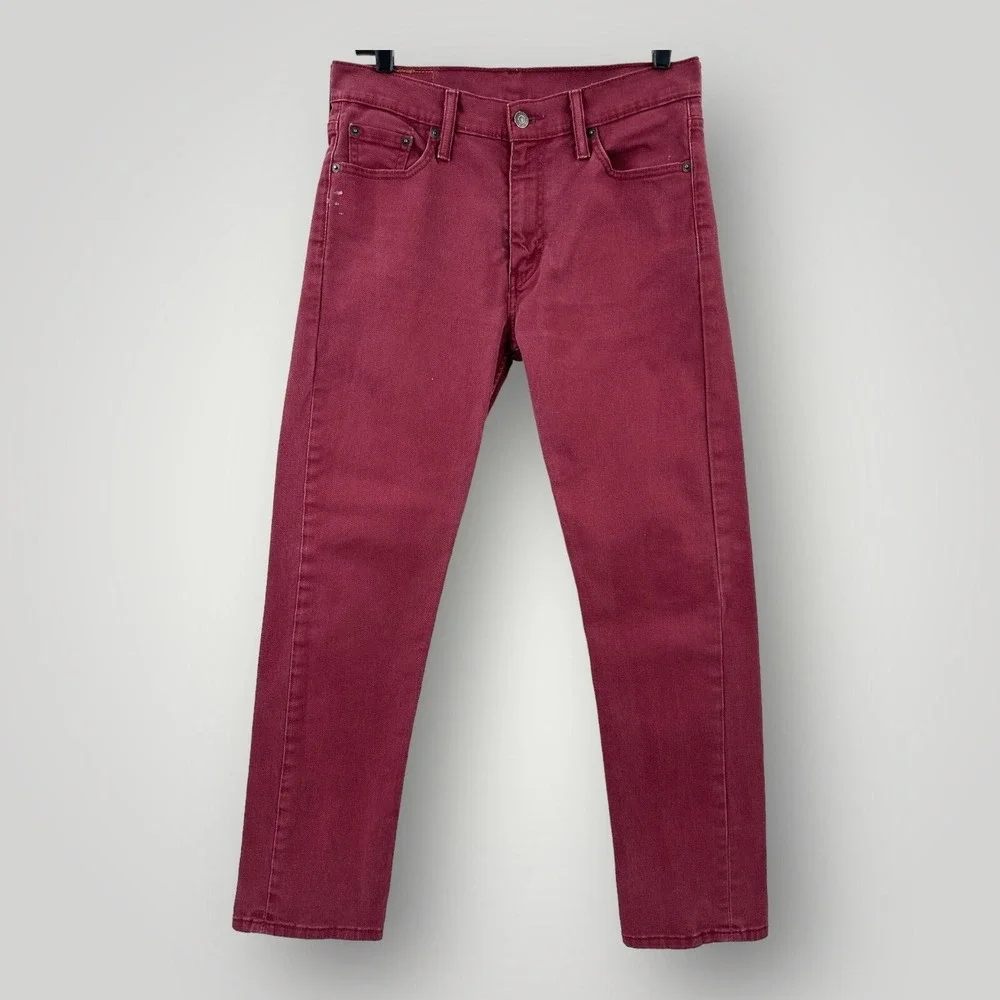 Levi's 513 Jeans Men's 30x30‎ Straight Leg Red Pants White Tab